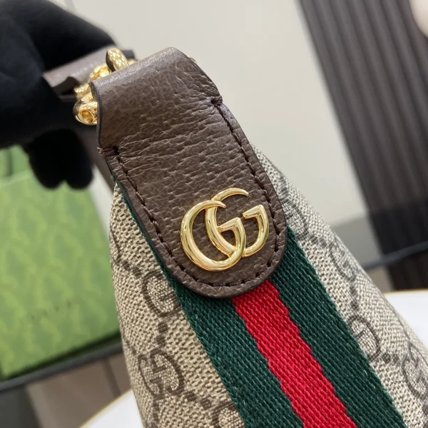GUCCI Ophidia迷你米棕帆布肩揹包-795170：圖片 6