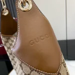 GUCCI Original GG中號米棕帆布肩揹包-815924：圖片 5