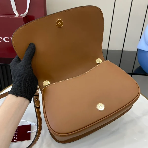 GUCCI Blondie小號米棕帆布手提包-815714：圖片 8