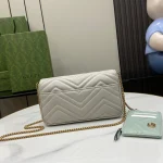 GUCCI GG Marmont迷你紅色皮革斜挎包-751526：圖片 4