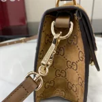 GUCCI Dionysus棕色麂皮斜揹包-813400：圖片 8