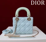 Dior Lady mini 淺藍羊皮斜挎包mini-M0505：圖片 4