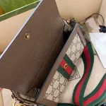 GUCCI Ophidia米棕帆布斜挎包-746308：圖片 7