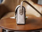 GUCCI 馬銜扣1955馬銜扣米棕迷你帆布斜揹包-699296：圖片 4