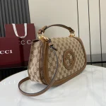 GUCCI Blondie中號黑色皮革手挽包-815716：圖片 3