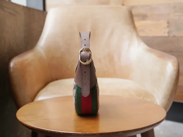 GUCCI Ophidia米棕帆布斜背包-658551：圖片 5