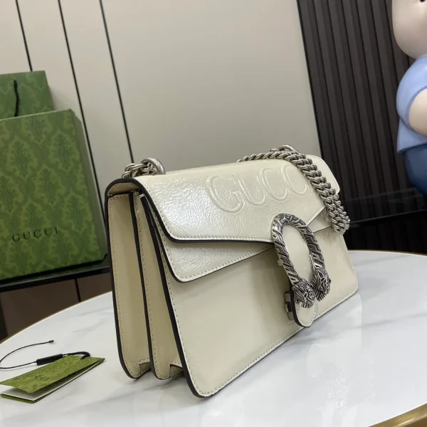 GUCCI Dionysus小號黑色漆皮肩揹包-795005：圖片 3