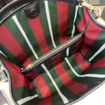 GUCCI GG Emblem小號米棕皮革斜揹包-815103：圖片 9
