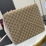 GUCCI Totissima中號黑色帆布托特包-788203：圖片 5