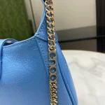 GUCCI Jackie Notte迷你天藍漆皮肩揹包-782889：圖片 8