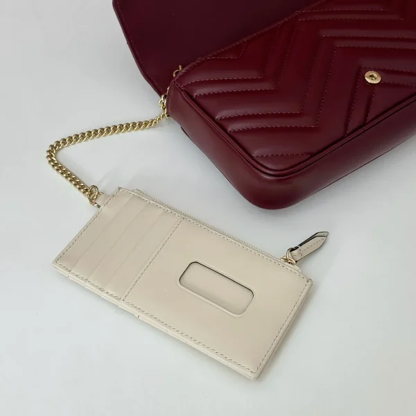 GUCCI GG Marmont灰色皮革斜挎包-751526：圖片 9