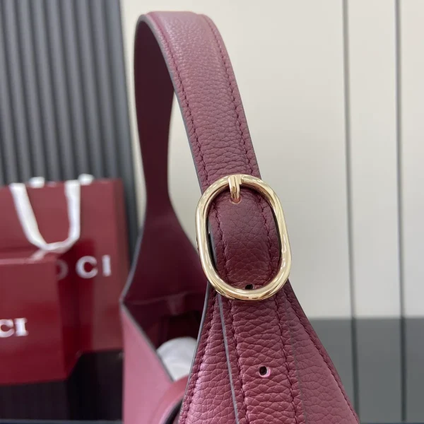 GUCCI Jackie大紅色皮革肩揹包-813650：圖片 6