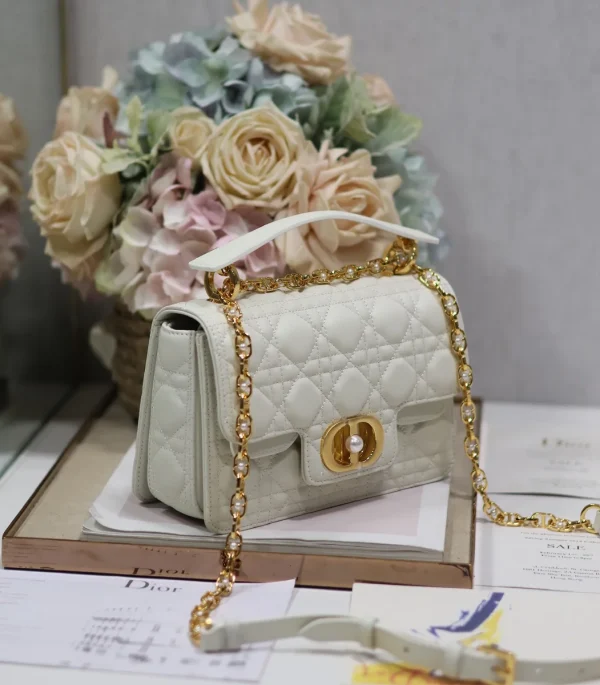 Dior Jolie 奶白小牛皮單肩包小號PM-M9271：圖片 4