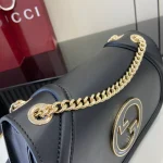 GUCCI Gucci Blondie小號黑色皮革斜揹包-815715：圖片 7