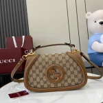 GUCCI Blondie小號紅色皮革手提包-815714：圖片 2