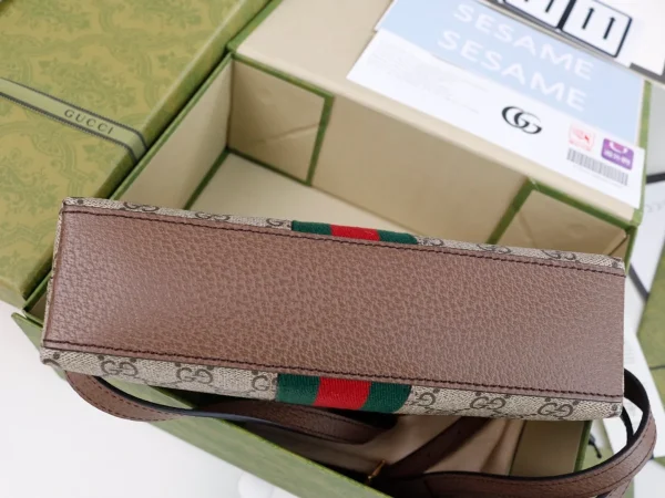 GUCCI Gucci Love Parade小號米白帆布斜揹包-499621：圖片 9