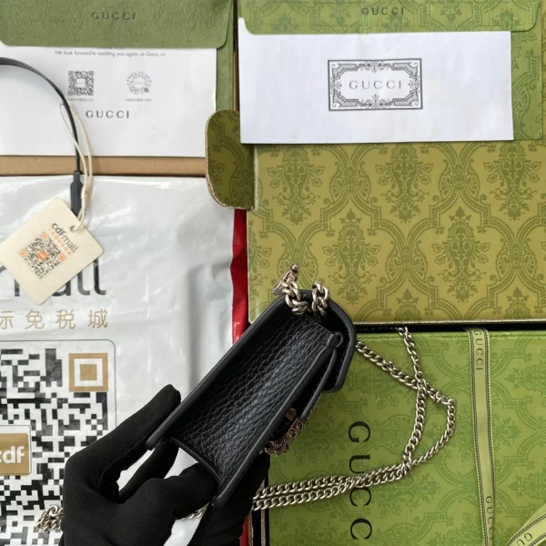 GUCCI Dionysus灰褐帆布斜挎包-476432：圖片 5