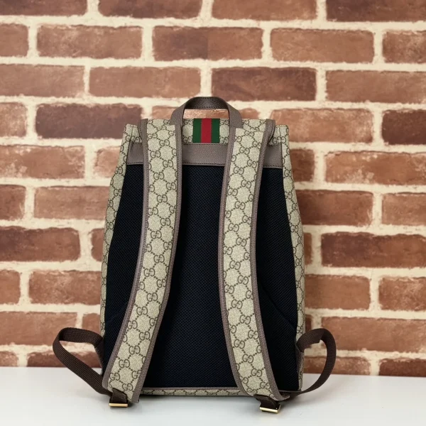 GUCCI Ophidia小號米棕帆布背包-792114：圖片 4