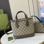 GUCCI Ophidia藍米帆布手挽包-811716：圖片 4