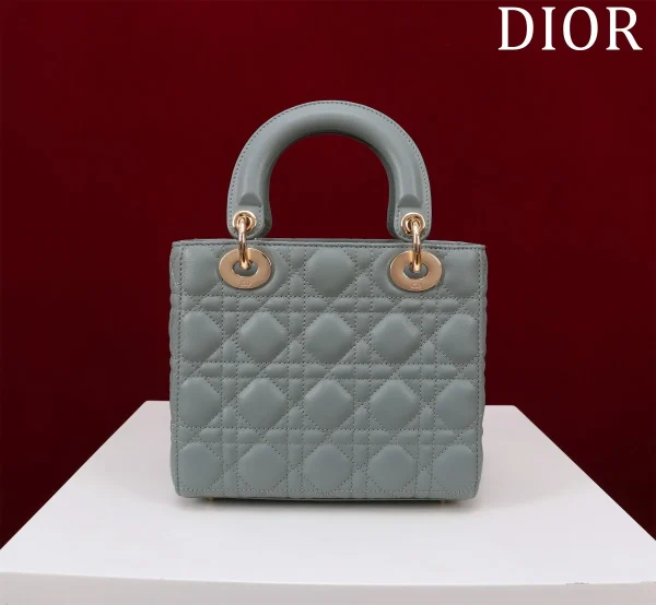 Dior Lady 淡藍羊皮斜挎包小號PM-M0538：圖片 3