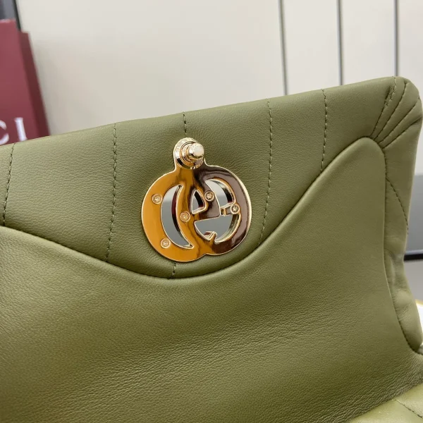 GUCCI GG Milano迷你白色絎縫皮革斜揹包-806017：圖片 9