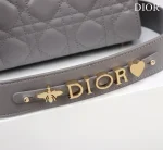 Dior Lady 灰色羊皮斜挎包小號PM-M0538：圖片 8