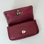 GUCCI GG Milano迷你深綠皮革斜揹包-806017：圖片 9