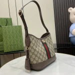 GUCCI Ophidia小號米白帆布水桶包-781402：圖片 3