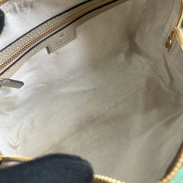 GUCCI GG Supreme小號米棕帆布手提包-772061：圖片 8