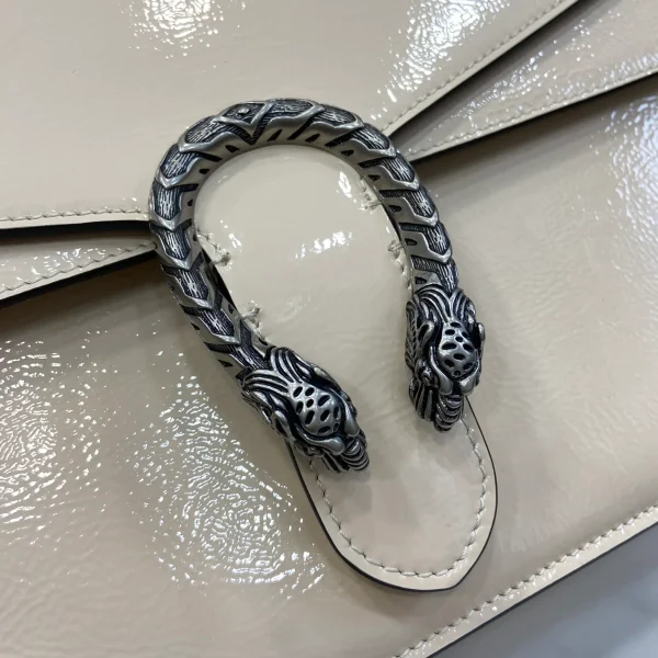 GUCCI Dionysus中號灰漆皮手提包-795007：圖片 6