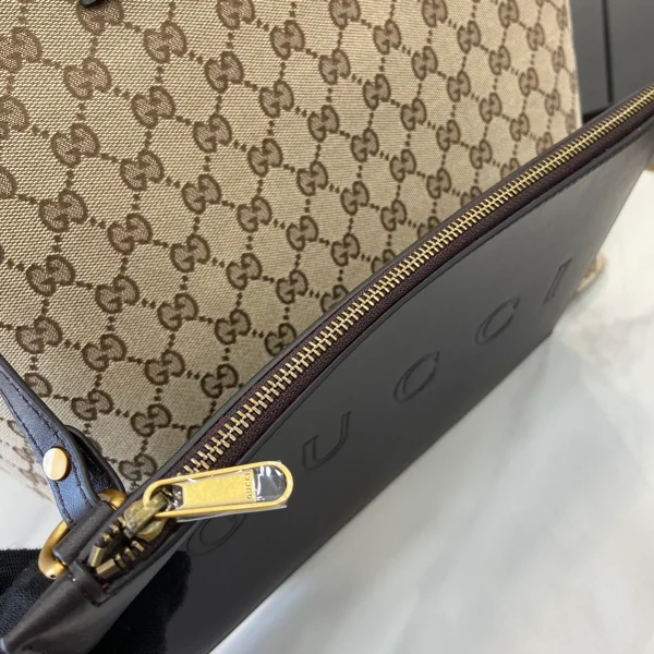 GUCCI Totissima中號黑色帆布托特包-788203：圖片 6
