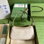 GUCCI Ophidia小號米棕帆布斜揹包-735145：圖片 3