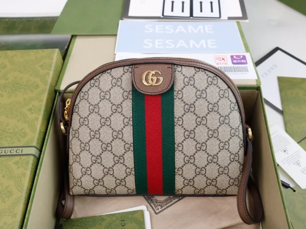 GUCCI Gucci Love Parade小號米白帆布斜揹包-499621：圖片 2