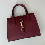 GUCCI Elegance米白粒面皮手提包-795349：圖片 6