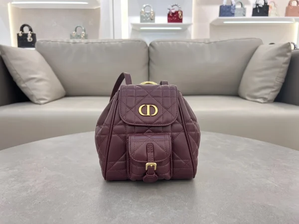 Dior Caro 粉紅羊皮雙肩背包小號PM-M6302：圖片 2