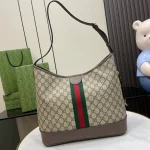 GUCCI Ophidia中號米棕帆布肩揹包-781392：圖片 4