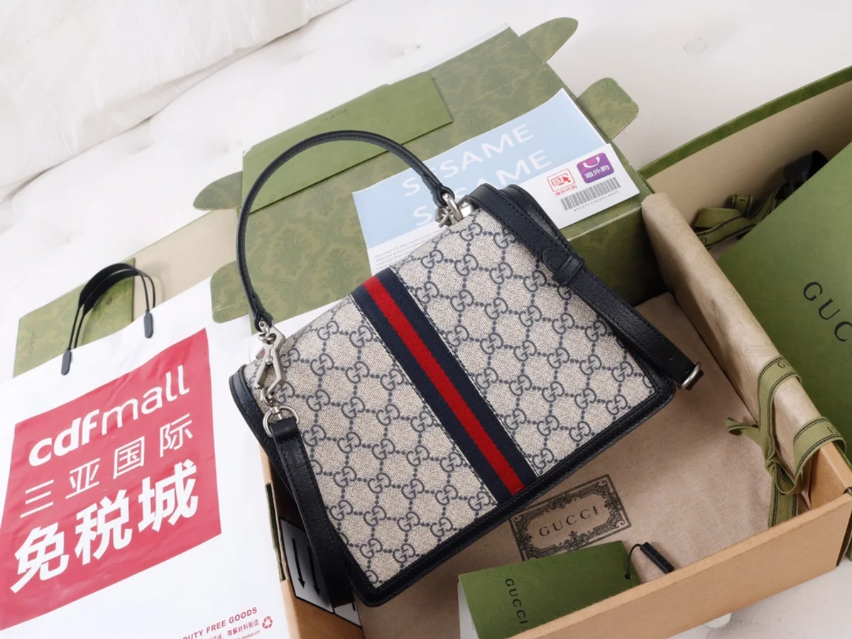 GUCCI Ophidia米棕帆布斜揹包-651055 3 GUCCI Ophidia米棕帆布斜揹包-651055