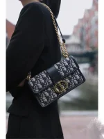 Dior 30 Montaigne 藍色單肩包小號PM-Monta：圖片 10