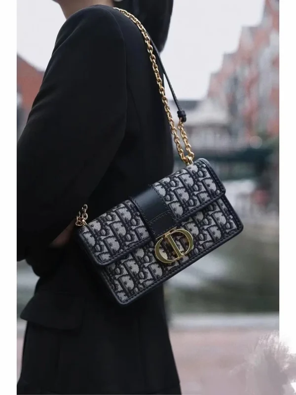 Dior 30 Montaigne 藍色單肩包小號PM-Monta：圖片 10