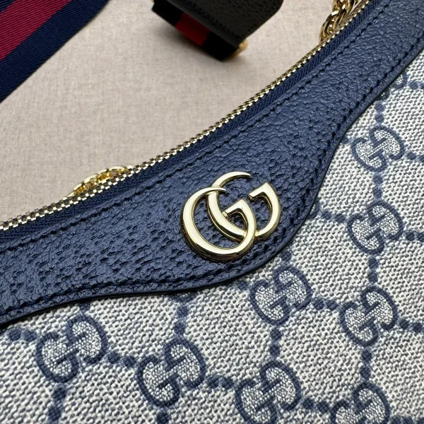 GUCCI Ophidia米白帆布斜背包-735132：圖片 6