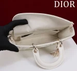 Dior Lady 奶白小牛皮單肩包中號MM-M0540：圖片 7
