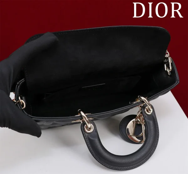 Dior Lady 藍色牛仔布 斜挎包中號MM-M0540：圖片 7