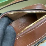 GUCCI Horsebit 1955小號白色皮革肩揹包-760196：圖片 9