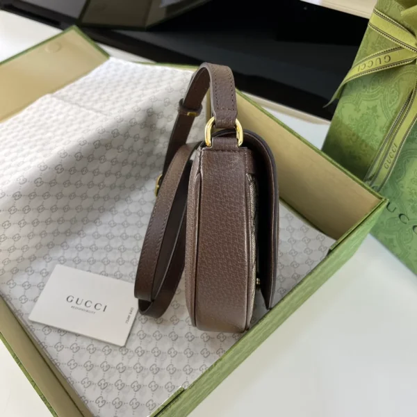 GUCCI Ophidia米棕皮革肩揹包-757309：圖片 3