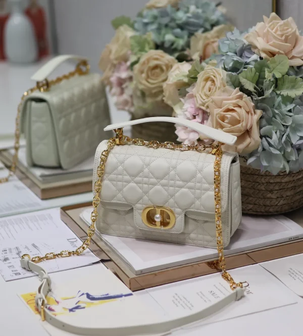 Dior Jolie 奶白小牛皮單肩包小號PM-M9271：圖片 3