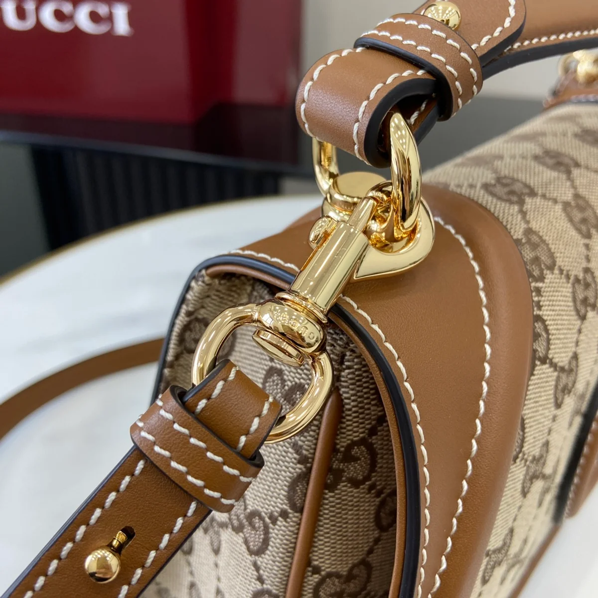 GUCCI Blondie小號紅色皮革手提包-815714 6 GUCCI Blondie小號紅色皮革手提包-815714