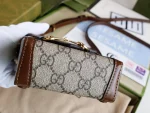 GUCCI 馬銜扣1955米棕皮革斜背包-625615：圖片 7