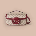 GUCCI Horsebit 1955小號紅柔皮手挽包-815206