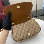 GUCCI Blondie棕滑面肩揹包-815700：圖片 8