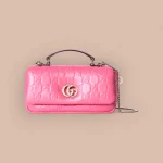 GUCCI GG Milano迷你白色皮革斜揹包-806017